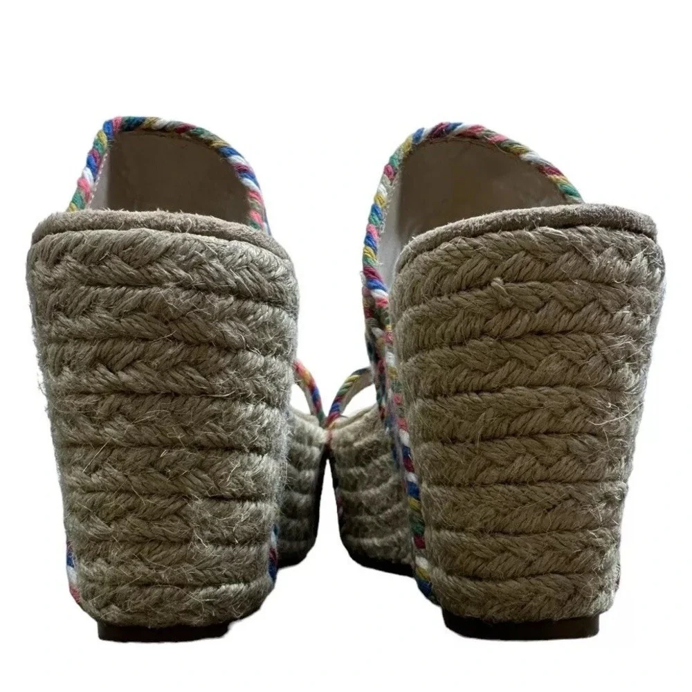Kensie Girl Platform Slip-on Sandals Women's Size 10 Multi Colored Boho